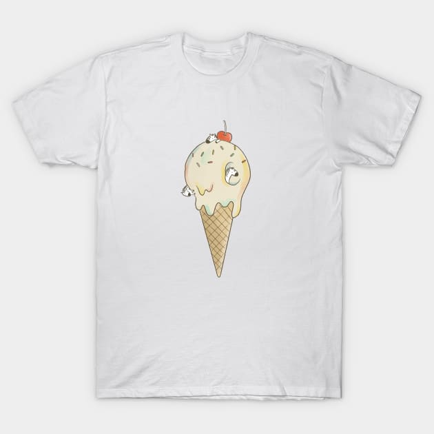 Ice Cream Zebras T-Shirt by itscathywu